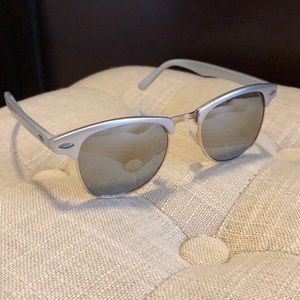 Reflective Silver Framed Betsey Johnson shades